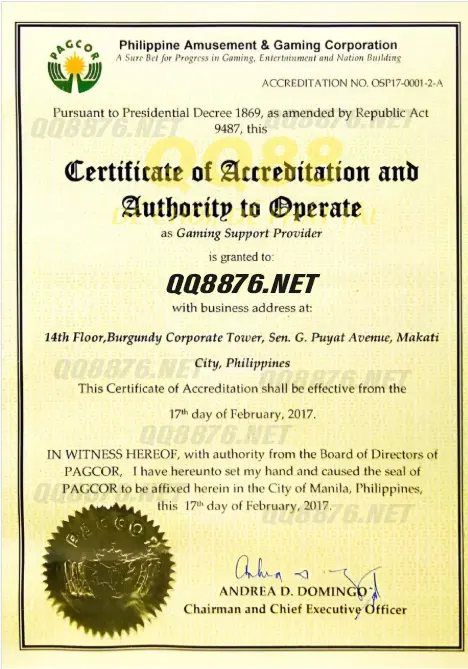 giấy phép hoạt động qq8876.net