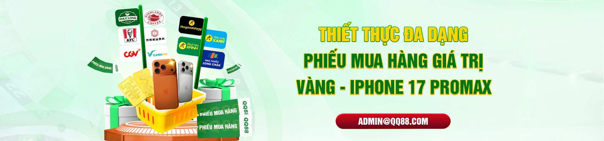 QQ88 tặng phiếu mua hàng iphone 17